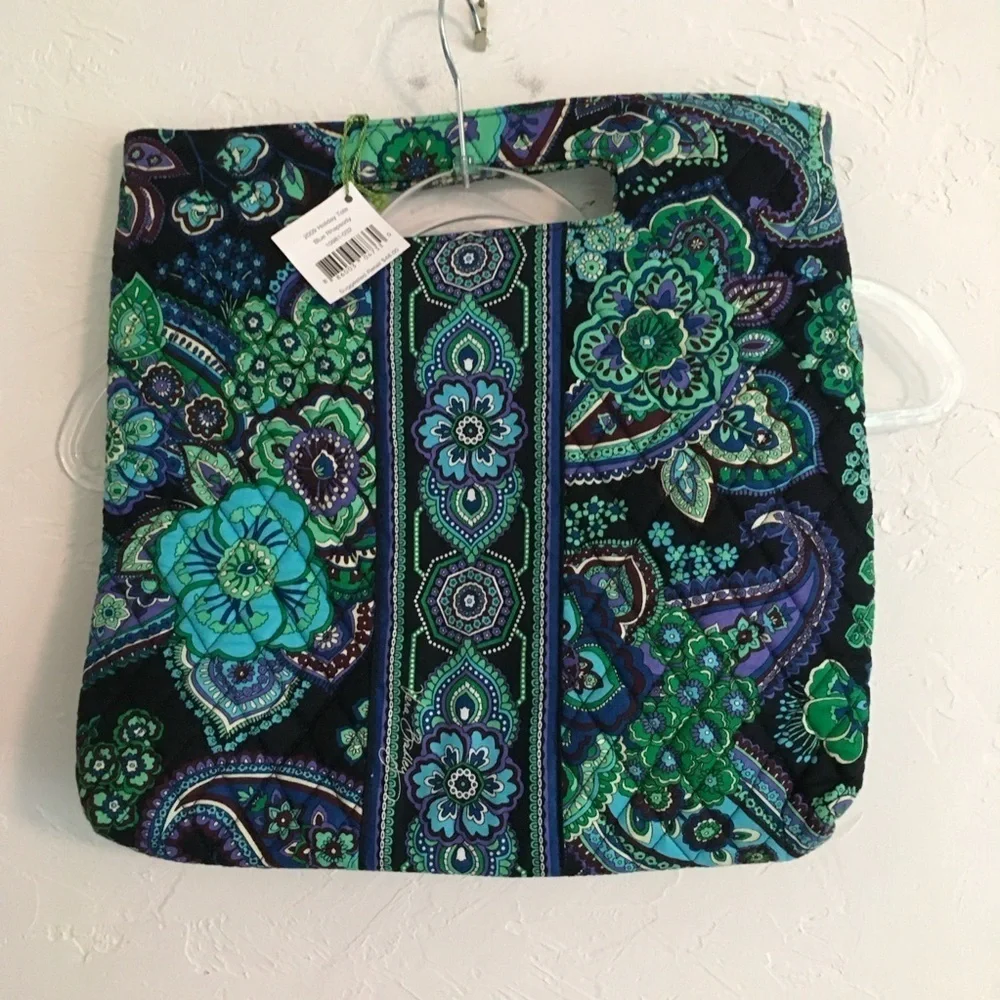Vera Bradley Small Tote Black Green Quilted